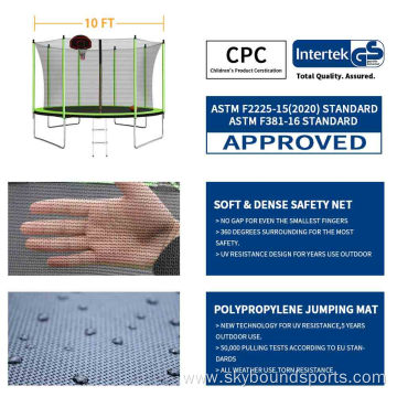 Outdoor Trampoline 10ft with enclosure dropshipping